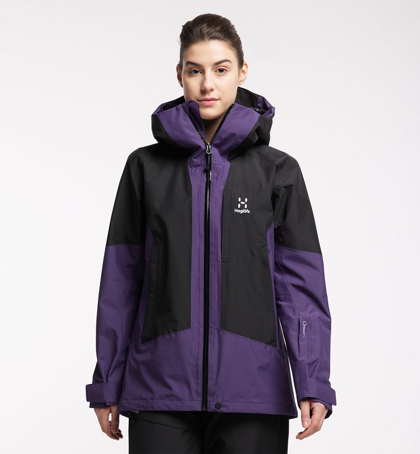 Haglöfs Lumi Ski Jacket Purple/Black For Womens GITKB9135 Australia